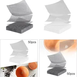 Merishopp 4x50 Pieces Bonsai Bottom Grid Mat Plant Pot Drainage Mesh for Women Gardeners Gray image 4