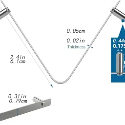 TRENDIVIBE 6Pcs Pool Brush Clips Double Pin Spring Button for Tent Leaf Skimmer Fishing image 2
