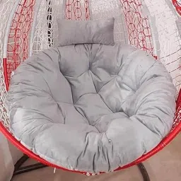 RIYACRAFT Swing Chair Cushion for Hanging Basket with Polyester Cloth, Soft and Comfortable Seat Pad for Hanging Egg Chair, Garden Jhula, Indoor & Outdoor Use (Grey)(Only Cushion) image 2