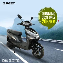 Green Invicta Low Speed Electric Scooter Non RTO 60KM Range with Portable Charger -EMI Available (Grey) image 5