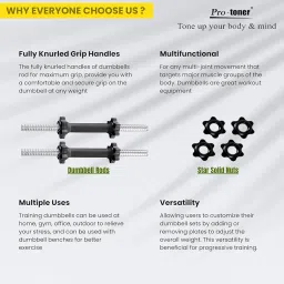 Protoner 20 Kgs PVC Weight with 3 Rods image 2