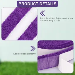 Proberos® Badminton Towel Grip Tape, 10 Meters Supper Anti-Skid Absorb Sweat Self-Adhesive Racket Handle Support Overgrip Tape Replacement Sweat Absorbing, Purple image 4