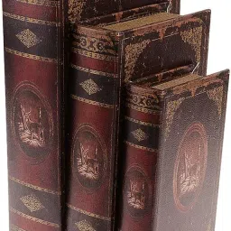 MERISHOPP Study Room Simulation Book Ornaments Book Model for Home Brown_C image 2