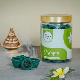 SHOPPIX WORLD Mogra Chandan Loban Sambrani Dhoop Cups (120 Cups), Traditional Incense for Home and Temple, Aromatic Natural Ingredients (Pack of 3, 40 pcs/Jar) image 1