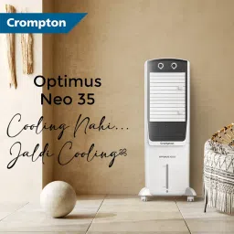 Crompton Optimus Neo 35 Litres Tower Air Cooler for home | Easy Clean Ice Chamber | 4-Way Air Deflection | High Density Honeycomb Pads | Everlast Pump image 1