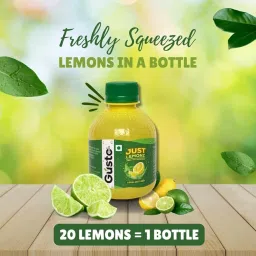 Gusto Foods Yellow Lemon Juice Concentrate - Pack of 6 (1200ml) | Equivalent to 120 Lemons | Pocket Bottle Hassle Free | Ideal for daily use in Cooking & Beverages | Lemon Zest in Every Drop image 4