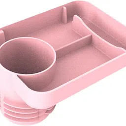 Car Cup Holder Tray for Kids with Phone Holder Universal Stable Drink Holder Pink image 3