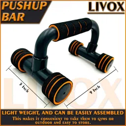 LIVOX Gym Equipment Set for Home Workout Combo Men Women Exercise Gym Kit – Includes Item (Tummy Trimmer, Pushup Stand, Resistance Tube Band, Skipping Rope and Hand Gripper) image 3