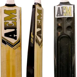 AEM Black Painted Scoop Design Kashmir Willow Cricket Bat (Size : 35 | Double Blade) image 4