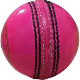 4 Panel/Part/Piece Pink Test Cricket Leather Ball image 2