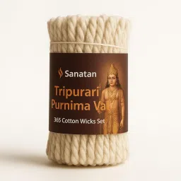 Tripurari Purnima Vat |Traditional Vati for Kartik Purnima Puja| त्रिपुर वात tripurari Purnima vati Sanatan Foundation Tripurari Purnima Vat 365 Cotton Wicks Set tripur vati for Tripurari Purnima image 1