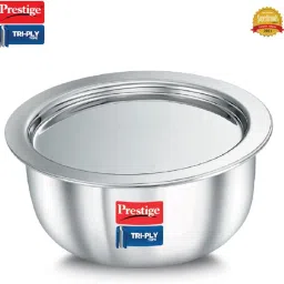 Prestige 14cm/1L Tri-Ply Stainless Steel Tope with Lid|Gas and Induction Compatible| Even Heat Distribution|Strong and Durable| 5 Years Warranty image 1