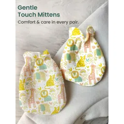 Polka Tots 100% Cotton Pack of 10 Jumbo Hamper Set Jungle Print - Multicolor- NB image 5