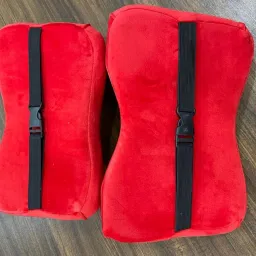 Ride2joy 2PC Sparco Universal Headrest Neck Pillow Cervical Pillow (red 2 PC Sparco Headrest Neck Pillow) image 2