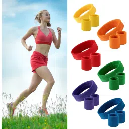 Colorful Wristband Wrist Wrap Elastics Breathable Headband Knitted Powerlifting Bandage Wrist Fitness Brace Set image 1