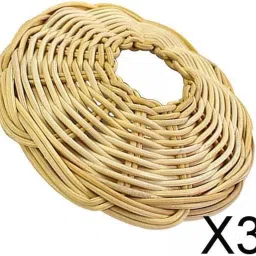 JAZZY PEARLS® 3xRattan Woven Lamp Shade Vintage Style Lampshade for Cafe Outdoor Living Room image 1