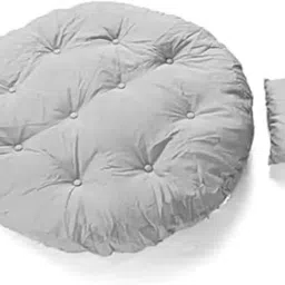 RIYACRAFT Swing Chair Cushion for Hanging Basket with Polyester Cloth, Soft and Comfortable Seat Pad for Hanging Egg Chair, Garden Jhula, Indoor & Outdoor Use (Grey)(Only Cushion) image 4