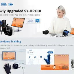 Physio Store Newly Upgraded Syrebo Robotic Hand/Finger Glove Therapy with App and Active Gaming (M, Left) image 2