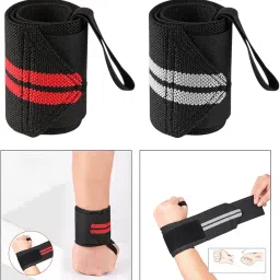 JAZZY PEARLS® Wrist Wraps Weightlifting Women Uni for Weight Bearing Strain Working Out Red-Sporting Goods-Fitness Running & Yoga-Strength Training-Gloves Straps & Hooks-1 Wrist Wrap for Weightlifting image 2