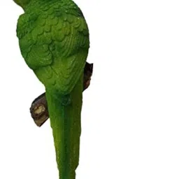 2X Realistic Parrot Resin Bird Animal Ornament Hanging Figurine 35cm Green image 3