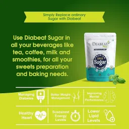 Diabeat Plus Diabetic Friendly Herbal Cane Sugar-Free From Chemical Artificial Sweeteners Without Side Effects,Gluten Free Low Glycemic Index Zipper Lock Pouch (6 Kg (500 gm*12) image 2