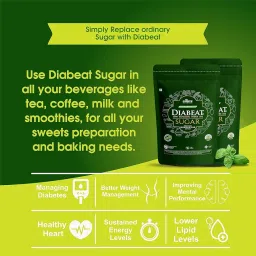 Diabeat Plus Diabetic Friendly Herbal Cane Sugar-Free From Chemical Artificial Sweeteners Without Side Effects,Gluten Free Low Glycemic Index Zipper Lock Pouch (2 Kg (500 gm*4)) image 4