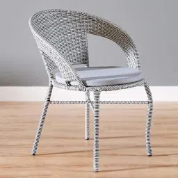 ANAND INDIA GROUPS Furniture Designer 2 Chair 1 Table with Cushion for Garden/Balcony/Terrace/Coffee/Poolside Patio Wicker Seating Chair and Table Set Outdoor Furniture (D-12 Grey 2+1) image 3