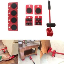 Dwiraa Furniture Lifter Mover Tool Set-Heavy Duty Furniture Shifting and Mover with 4 Sliders for Easy and Safe Moving, 360 Degree Rotatable Pads, Suitable for Sofas, and Refrigerators image 1