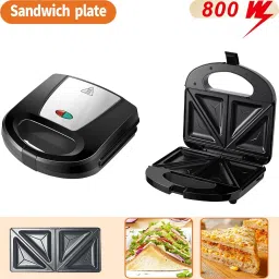 TRENDIVIBE Sandwich Maker 800W Multifunctional Indicator Lights Electric Nonstick Plate image 3