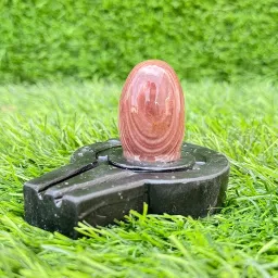 Narmadeshwar Shivling Art Original Black Narmadeshwar 2 Inch Shivling, Lingam, Shiva Lingam & 4 Inch Jaladhari, Yoni Base, Lingam Holder, Shivling Stand for Home Puja 14 image 2