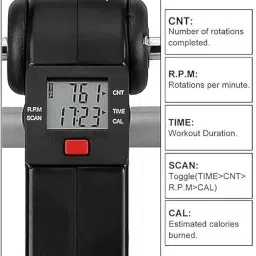 BHAVYATA™ Foldable Pedal Bike Exerciser – Portable Fitness Cycle for Legs & Arms with Digital Display Meter image 4