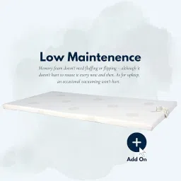 CLOUDE Memory Foam 2 Inch Single Size Soft Orthopedic Mattress Topper (75x48x2, White) image 4