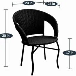 ANAND INDIA GROUPS Furniture D12 Patio Balcony Chair Set with Table – Outdoor Seating for Balcony, Garden & Terrace 2 Chair 1 Table Set (Black) image 3