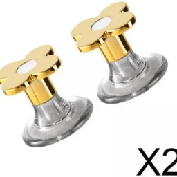 2xToilet Press Tool Unique Sticky Toilet Button Helper for Bathroom Decoration Gold | 1 Toilet Press Button(2 Pack) image 1