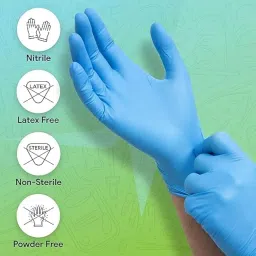 PLYFIT Powder Free Nitrile Hand Gloves | Disposable, Food Grade, Non-Sterile, Latex-Free, Ambidextrous | Blue Examination Gloves – Pack of 1 | Made in Malaysia (Large, 100 Pics) image 4