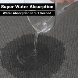 VAS COLLECTIONS Bath Mats Non Slip Anti-Skid-Memory Foam Bathroom Shower,and Tub Rectangle Rugs Super Absorbent-Quick Dry|Water Soak(16" X 24",Grey) image 3