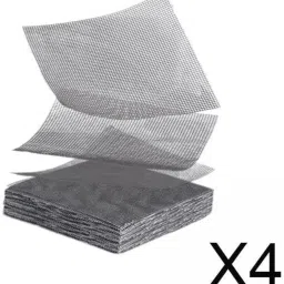 Merishopp 4x50 Pieces Bonsai Bottom Grid Mat Plant Pot Drainage Mesh for Women Gardeners Gray image 1