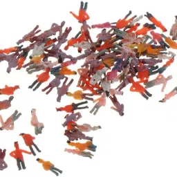 UJEAVETTE® 100Pcs Painted People Figures Miniatures for Train Railway Layout 1:300 image 2