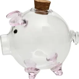 3xPiggy Bank Festival Gift Delicate Glass Pig Figurine for Kids Boys Exquisite image 4