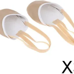 bnf BNF® 3xWomen Girls Rhythmic Gymnastics Ballet Dance Leather Half Sole Toe Shoes-Sporting Goods-Team Sports-Gymnastics-Clothing-Women-1 Pair Gymnastics Shoes(3 Pack) image 1