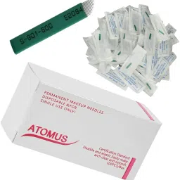 ZOOMELLA 100 Eyebrow Blades Microblading Tattoo Brows Needles Make-up Tools 12 Pins image 2