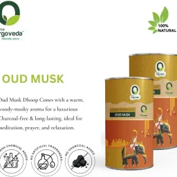 Prime Orgoveda Oud Musk Premium Dhoop Cones | 100% Natural Organic | No Charcoal, Hand Crafted, Long Lasting Dhoop Cones (Pack of 40 Cones) image 3