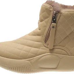 merishopp Winter Snow Boots Warm Lined Short Boots Fashion For Trekking Hiker Winter 36 Khaki image 5