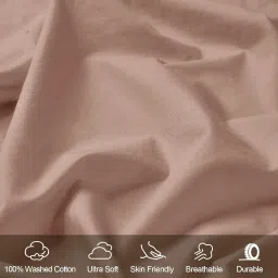 The Little Big Store 300 TC Cotton Feel Cotton Elastic Fitted Solid King Size Double Bed Bedsheet with 2 Pillow Cover | All Around Elastic Supersoft | 72x78x10 | Matching Pillow Cover image 4