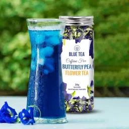 BLUE TEA - Butterfly Pea Flower Tea - 30gm - 60+ Cups | SUPER ANTIOXIDANT | Caffeine Free || Aparajita - Shankhpushpi || Flower Based - Herbal Tea | Reusable Pet Jar image 5