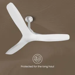Crompton Silent Pro Fluido Wave 1 Star 1200 mm 3 Blade Ceiling Fan (2X Silent Operation | Snow White | Pack of 1) image 4