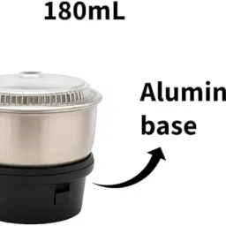 Small Chutney Mixer Jar 180ml - Metal Base - Suitable with Preethi Zodiac,Blue Leaf(Gold,Platinum,Silver,Diamond),Popular,Daisy,Eco Twin,Eco Plus,Eco Chef,Eco Chef Neo,Chefpro,Trio,Zion,Aries image 1