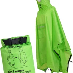 MERISHOPP Raincoat Waterproof Water Resistant Rain Coat for Riding Backpacking Fishing | Camping Cookware Set | Camping Utensils image 3