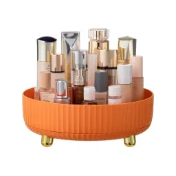 House of Quirk Shelf Table Mount Organizer For Cabinet Clear Rotatable (Orange)-picture-40