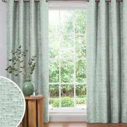 Nefertiti Home Green 2 Pieces Self Design Black Out Door Curtains-image-39